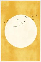 JUNIQE - Poster in kunststof lijst Eternal Sunshine -40x60 /Geel & Wit