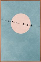 JUNIQE - Poster met kunststof lijst The Beauty of Silence -13x18 /Roze
