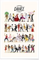 JUNIQE - Poster Everybody Dance Now -40x60 /Kleurrijk