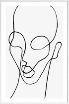 JUNIQE - Poster met kunststof lijst Shaperalito -60x90 /Wit & Zwart
