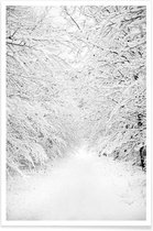 JUNIQE - Poster Walking in a Winter Wonderland -13x18 /Grijs & Wit