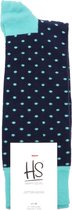 Happy Socks Small Dot Sokken, Blauw/Turquoise - Maat 41-46