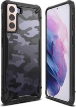 Ringke Fusion X Backcover Samsung Galaxy S21 hoesje - Camo Zwart