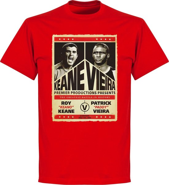 Keane vs. Viera Battle T-shirt - Rood - XXL