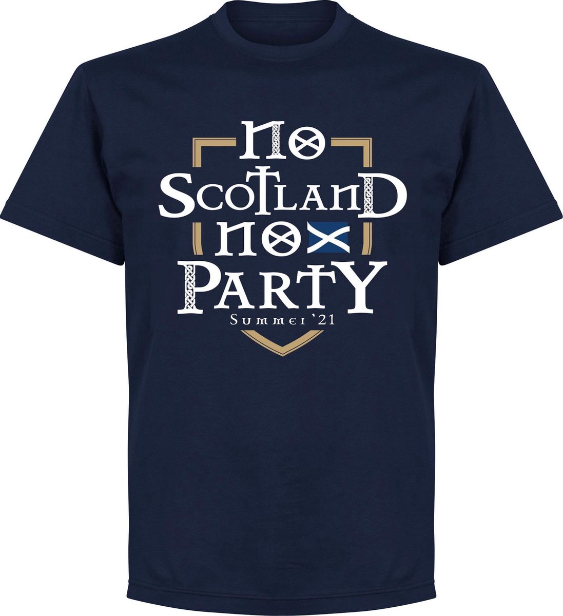 No Scotland No Party T-Shirt - Navy - Kinderen - 140