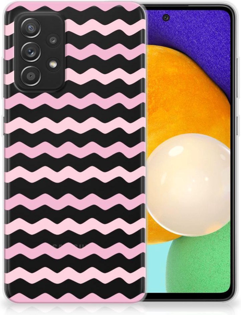 Samsung Galaxy A52 (5G/4G) TPU bumper Waves Roze