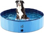Dogs&Co Honden zwembad 120x30 cm Blauw - Opvouwbare hondenzwembad - Zwembad huisdieren | Perfecte verkoeling