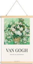 JUNIQE - Posterhanger van Gogh - Still Life: Vase with Pink Roses