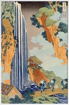 JUNIQE - Poster in kunststof lijst Hokusai - Ono Waterfall, the Kiso