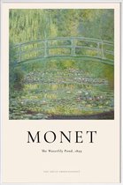 JUNIQE - Poster in kunststof lijst Monet - The Water-Lily Pond -13x18