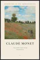 JUNIQE - Poster in kunststof lijst Monet - The Poppy Field near