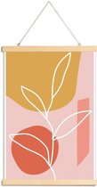 JUNIQE - Posterhanger Grow -30x45 /Geel & Roze