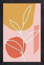 JUNIQE - Poster met houten lijst Grow -13x18 /Geel & Roze