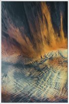 JUNIQE - Poster met kunststof lijst Mineralen -13x18 /Bruin & Geel