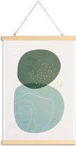JUNIQE - Posterhanger Foam -40x60 /Groen & Turkoois