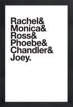 JUNIQE - Poster met houten lijst Just Friends -13x18 /Wit & Zwart