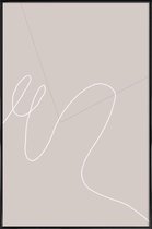 JUNIQE - Poster met kunststof lijst MA -13x18 /Grijs & Wit