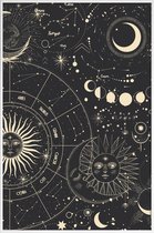 JUNIQE - Poster in kunststof lijst Astrology Wheel -20x30 /Zwart