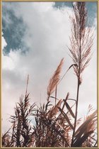 JUNIQE - Poster met kunststof lijst Grass I -20x30 /Bruin & Wit