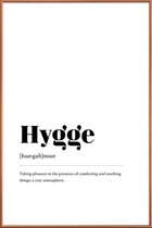 JUNIQE - Poster met kunststof lijst Hygge -60x90 /Wit & Zwart