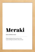 JUNIQE - Poster in houten lijst Meraki -20x30 /Wit & Zwart