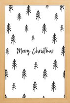 JUNIQE - Poster in houten lijst A Perfect Christmas -40x60 /Wit &