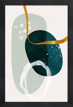 JUNIQE - Poster met houten lijst Crescendo gouden -20x30 /Goud & Groen