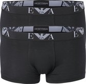 Emporio Armani Trunks Essential Monogram (2-pack) - heren boxers kort - zwart -  Maat: M