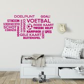 Muursticker Voetbal Woorden Wolk -  Roze -  160 x 75 cm  -  baby en kinderkamer  nederlandse teksten  alle - Muursticker4Sale