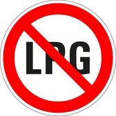LPG verboden bord - kunststof 100 mm