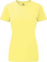 Russell Dames Slim Fit Langer Lengte Korte Mouwen T-Shirt (Gele mergel)