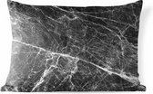 Buitenkussens - Tuin - Marmeren achtergrond zwart-wit - 60x40 cm