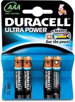 Duracell Ultra Power AAA Batterij LR03 - Niet Oplaadbaar - 4-Pack