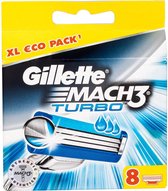 Gillette Mach 3 Turbo Dispensable Razors For Shaving 8 Ks
