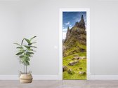 Luxe Deursticker Rotspartij in de bergen - groen - Sticky Decoration - deurposter - decoratie - woonaccesoires - op maat voor jouw deur
