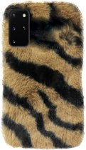 ADEL Siliconen Back Cover Softcase Hoesje voor Samsung Galaxy S20 FE - Luipaard Fluffy Bruin