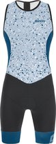 Santini Snelpak Heren Blauw Zwart - Pietra Sleek Trisuit - Stg Gel Padding - S