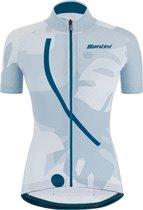 Santini Fietsshirt Korte mouwen Blauw Dames - Giada Maui S/S Jersey For Women Silver Bullet - XL