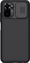 Nillkin CamShield Hoesje voor de Xiaomi Redmi Note 10 / 10S - Back Cover met Camera Slider Zwart
