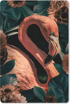Muismat - Mousepad - Portret - Bloemen - Flamingo - 40x60 cm
