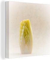 Coupe transversale de chicorée sur fond blanc Toile 60x80 cm - Tirage photo sur toile (Décoration murale salon / chambre)