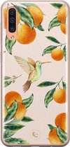 Samsung Galaxy A70 siliconen hoesje - Tropical fruit - Soft Case Telefoonhoesje - Oranje - Natuur