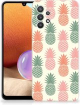 Siliconen Hoesje Samsung Galaxy A32 4G | A32 5G Enterprise Editie GSM Hoesje Ananas