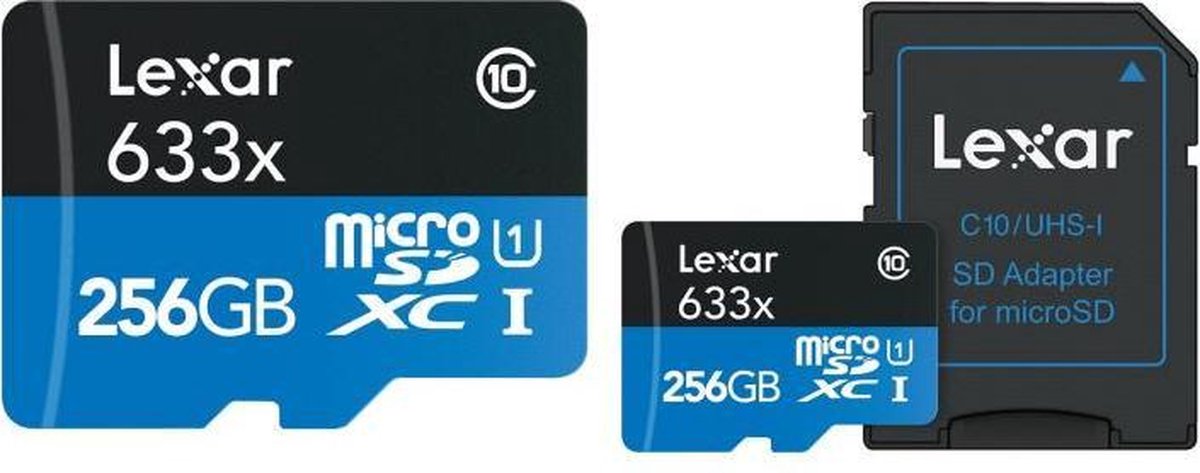 Lexar 256GB Micro SD High-Performance 633x USH-I 100MB/s