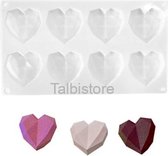 Mini harten mal – chocolade – diamanten – 3D heart – bakvorm – bonbons – mold – bakvormen