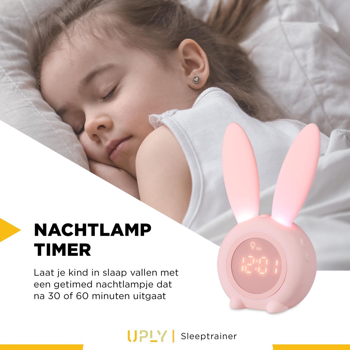 Slaaptrainer Kinderen - Kinderwekker - Nachtlampje - Roze bol.com