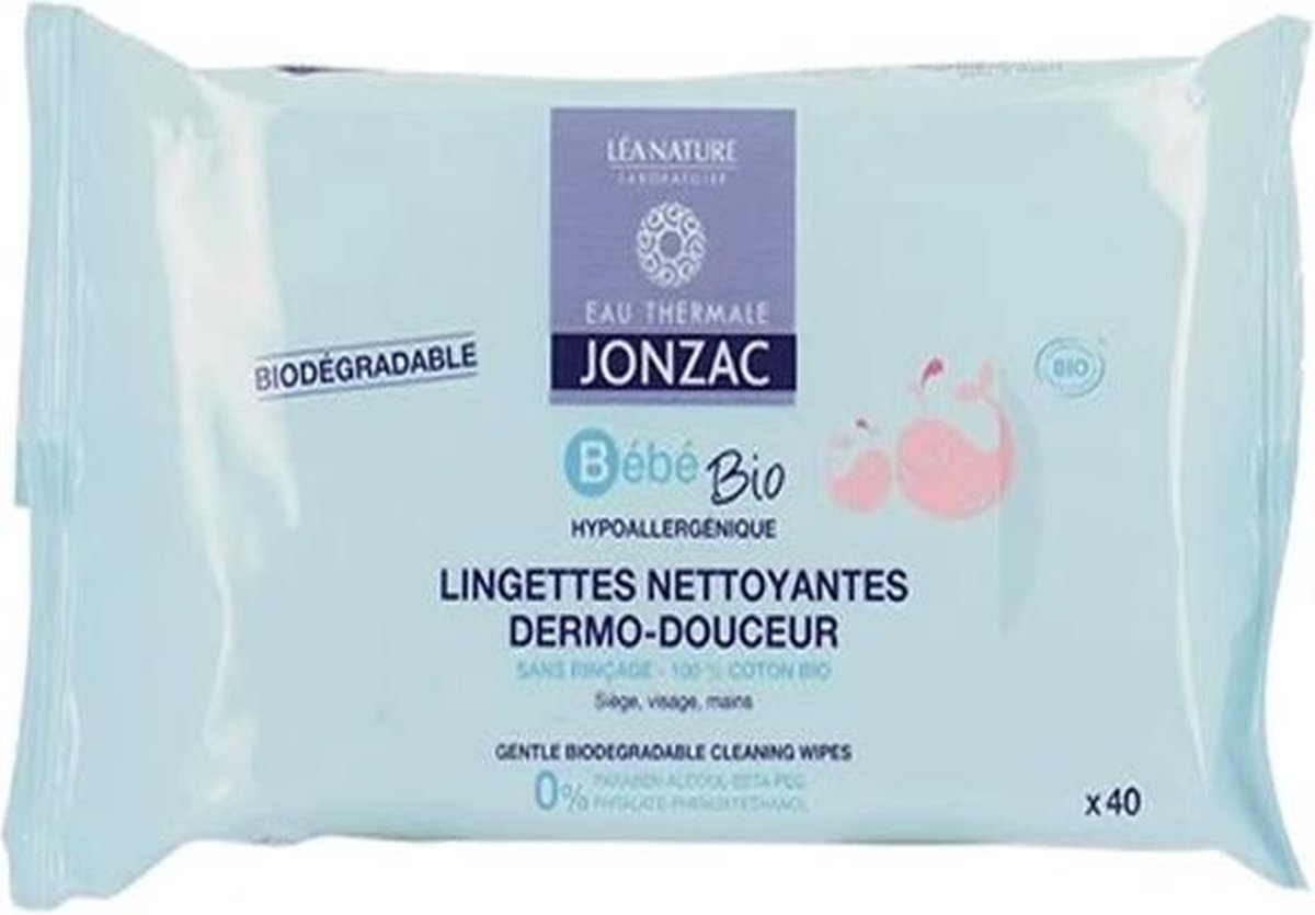 Jonzac Ba(c)ba(c) Bio Gentle Biodegradable Cleansing Wipes X40