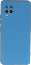 Lunso - Softcase hoes - Geschikt voor Samsung Galaxy A42 - Blauw