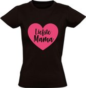 Liefste Mama Dames t-shirt | moederdag | oma | moeder | grappig | cadeau | Zwart