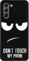 ADEL Siliconen Back Cover Softcase Hoesje Geschikt voor Samsung Galaxy S21 Plus - Don't Touch My Phone